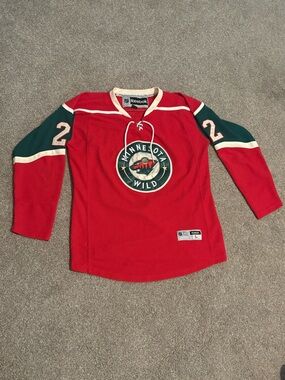 Used NHL Minnesota Wild Jersey (Red) - Nino Niederreiter - L